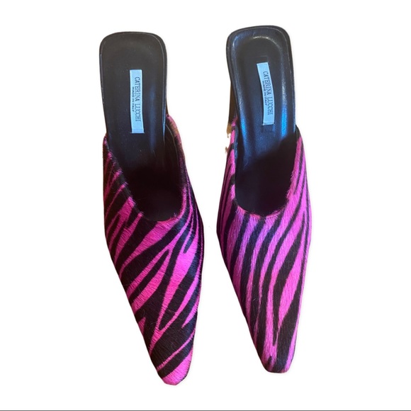 Hot pink zebra print heels - Picture 2 of 4